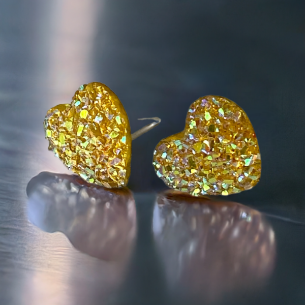 Brat Sparkle Hearts Hypoallergenic Earrings - Image 6