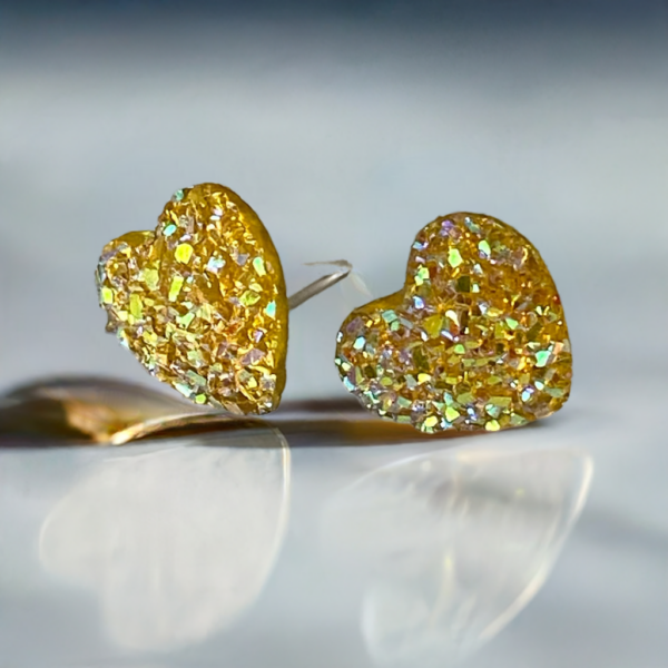 Brat Sparkle Hearts Hypoallergenic Earrings - Image 5