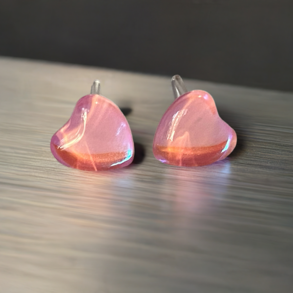 Brat Iridescent Hearts Hypoallergenic Earrings