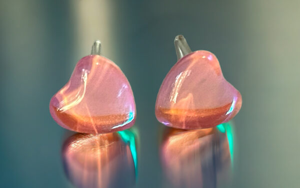 Brat Iridescent Hearts Hypoallergenic Earrings - Image 5