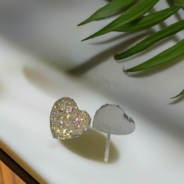Brat Sparkle Hearts Hypoallergenic Earrings - Image 4