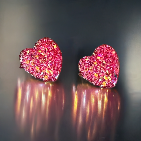 Brat Sparkle Hearts Hypoallergenic Earrings