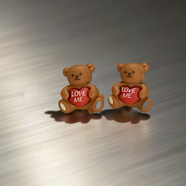 Brat Teddy Love Hypoallergenic Earrings - Image 6