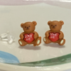 Brat Teddy Love Hypoallergenic Earrings - Image 5
