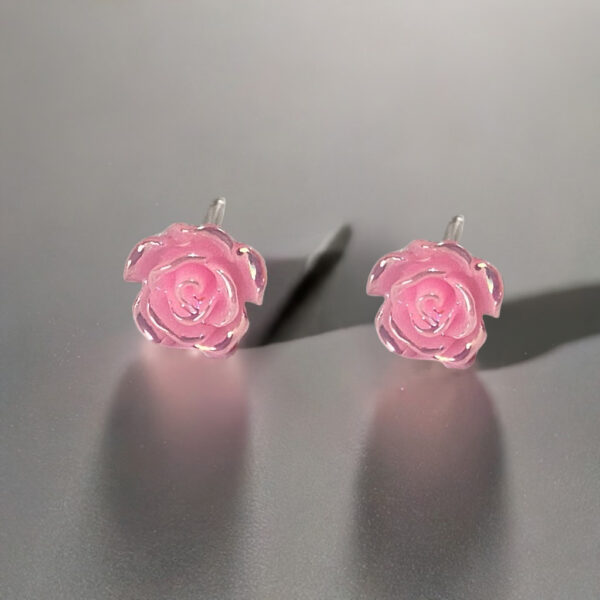 Brat Camellia Charm Hypoallergenic Earrings - Image 3