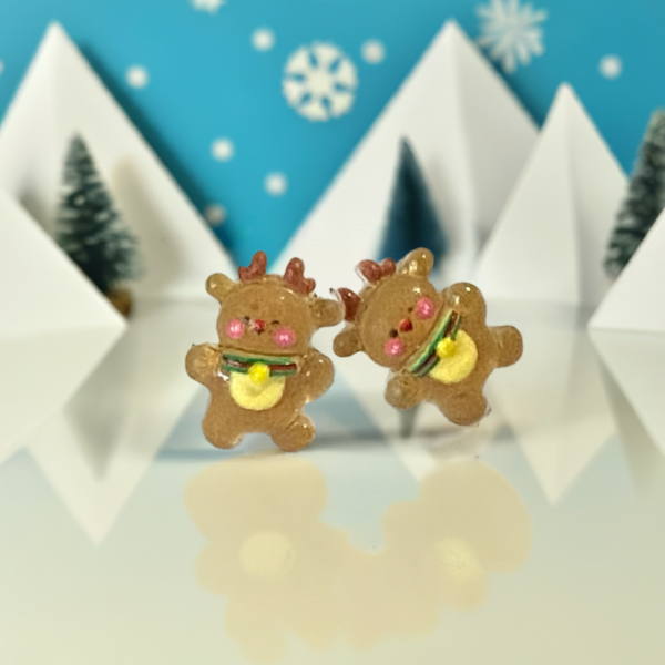 Brat Reindeer Rattle Hypoallergenic Earrings - Image 3