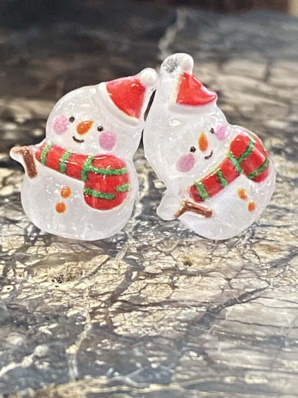 Brat Snowman Cheer Hypoallergenic Earrings - Image 6