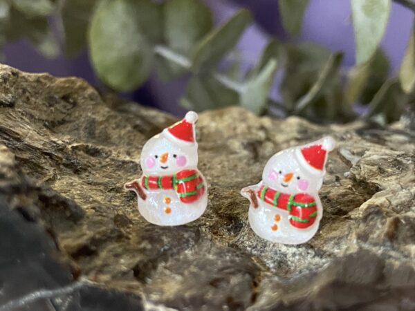 Brat Snowman Cheer Hypoallergenic Earrings - Image 7