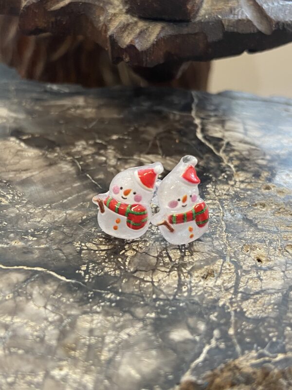 Brat Snowman Cheer Hypoallergenic Earrings - Image 9
