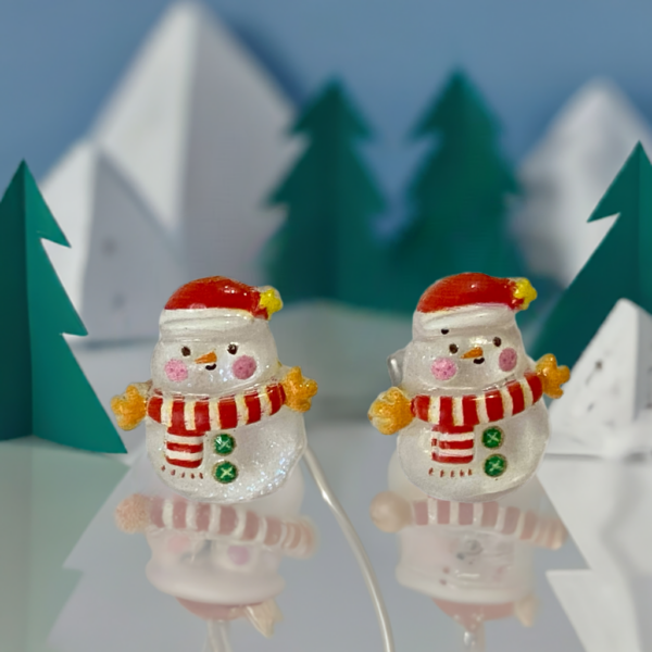 Brat Snowman Cheer Hypoallergenic Earrings - Image 3