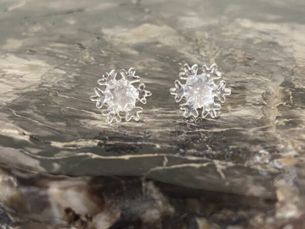 Brat Glitter Snowflake Earrings