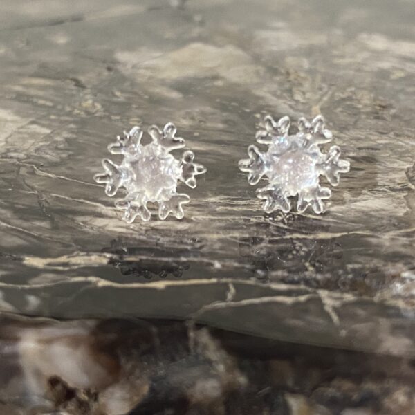 Brat Glitter Snowflake Earrings