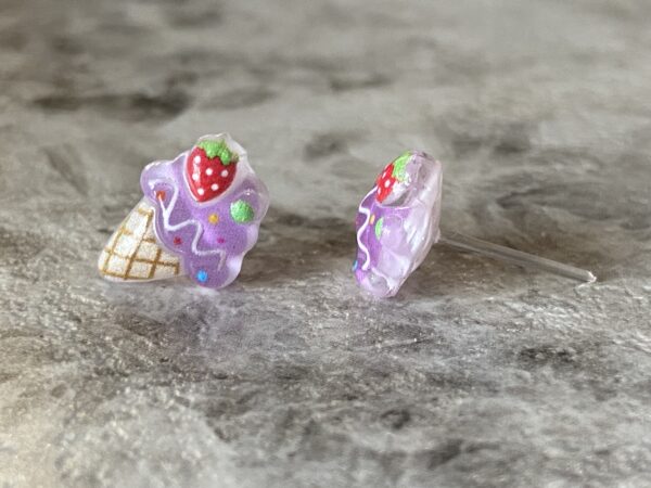 Ice cream cone hypoallergenic earrings - Image 6