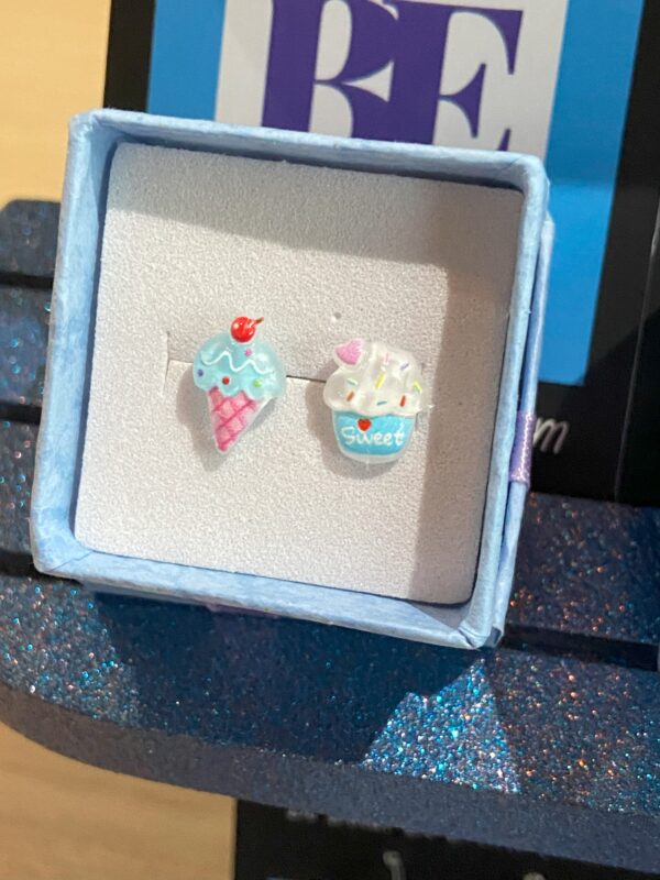 Ice cream cone hypoallergenic earrings - Image 11
