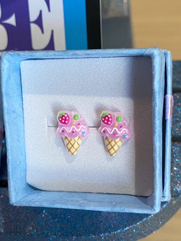 Ice cream cone hypoallergenic earrings - Image 9