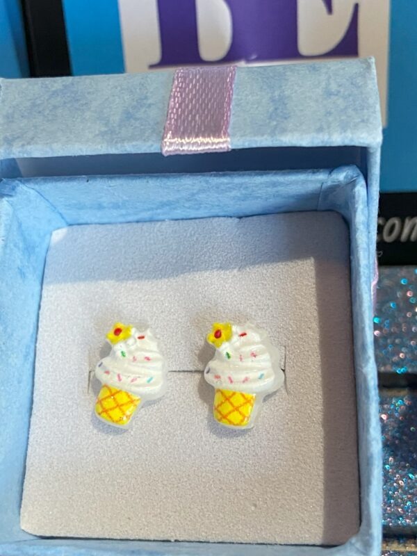 Ice cream cone hypoallergenic earrings - Image 8