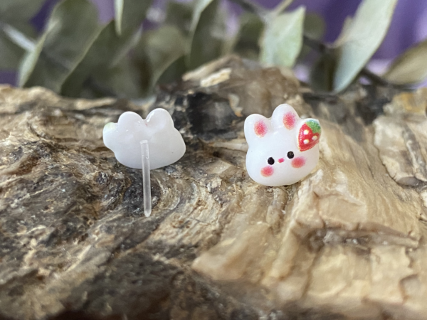 Brat Bunny Studs Hypoallergenic Earrings - Image 2