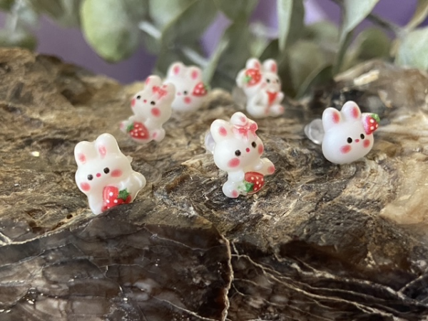 Brat Bunny Studs Hypoallergenic Earrings - Image 3