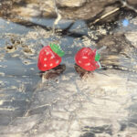 Brat Strawberry Pop Stud Earrings - Image 5