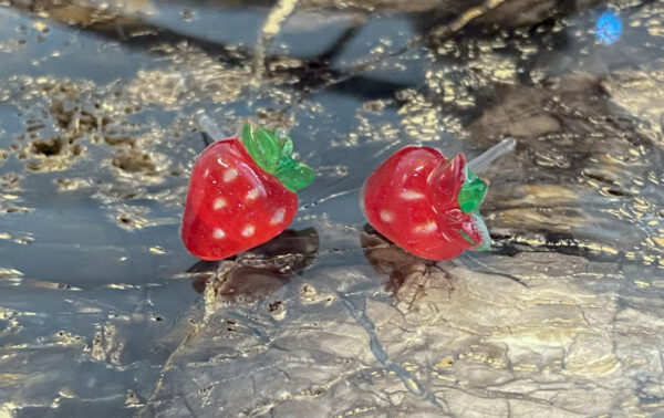 Brat Strawberry Pop Stud Earrings
