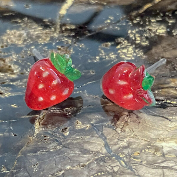 Brat Strawberry Pop Stud Earrings