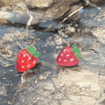 Brat Strawberry Pop Stud Earrings - Image 2