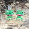 Frog Hoppers Earrings – Hypoallergenic Plastic Post Studs - Image 6